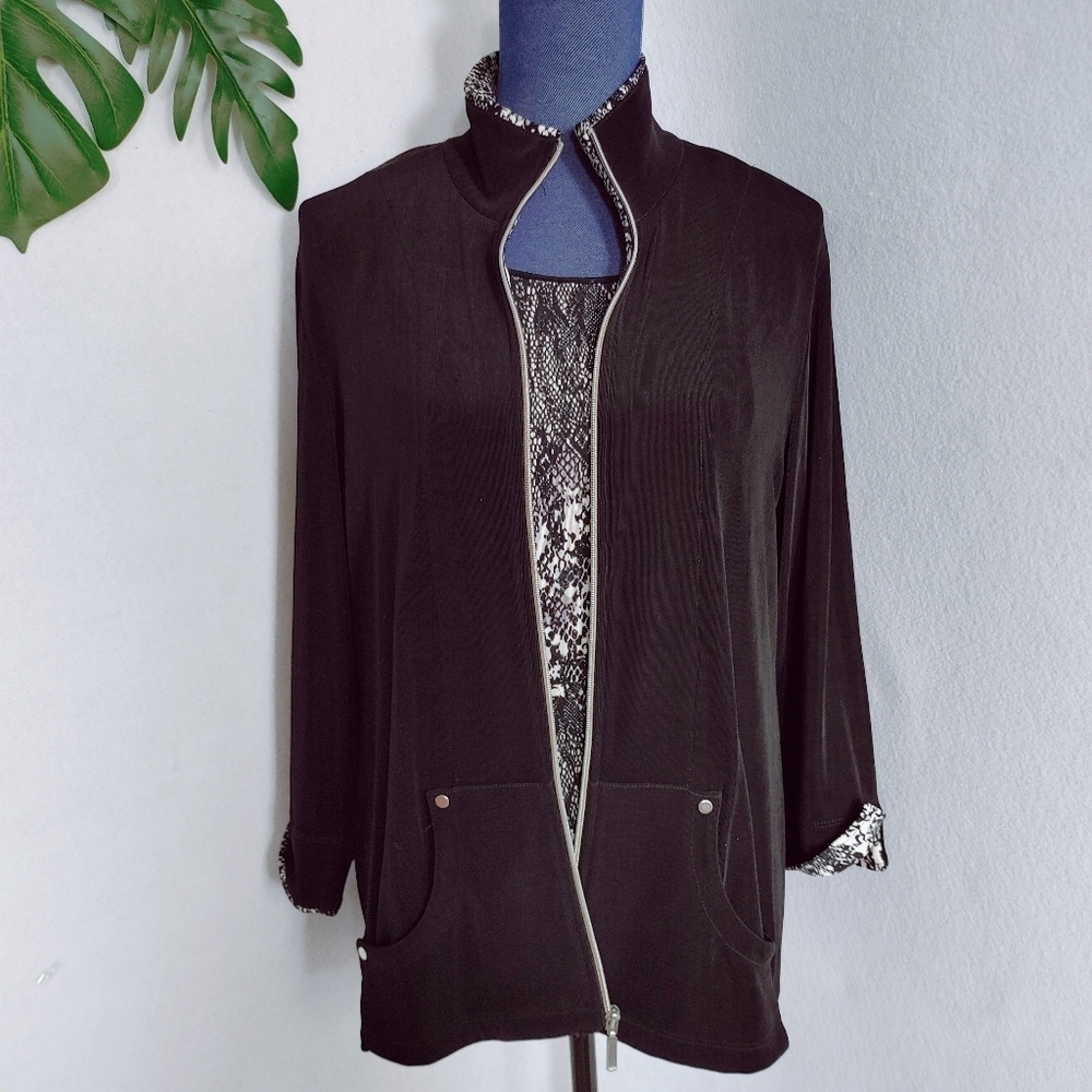 Chico's Travelers Jacket & Tank Top Set